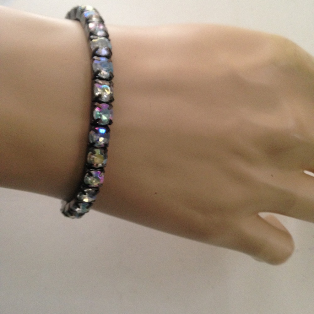 3pc Multi-Color Rhinestone Stretchable Bracelets - image 6